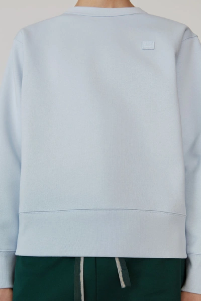 Shop Acne Studios Fairview Face Ice Blue In Classic Fit Sweatshirt