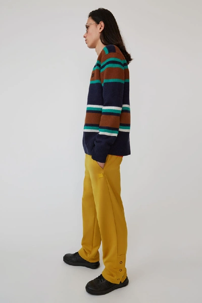 Shop Acne Studios Knit Sweater Navy Multicolor