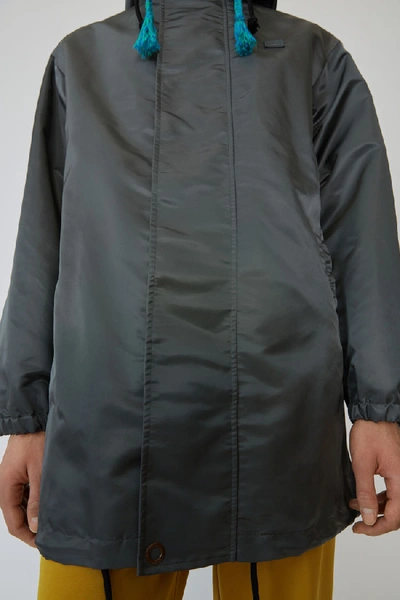 Shop Acne Studios Water Repellent Parka Dark Grey