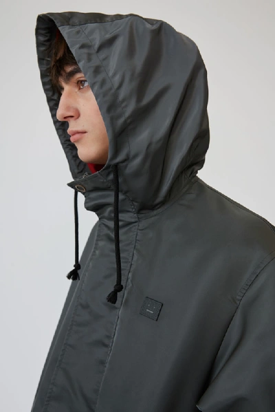 Shop Acne Studios Water Repellent Parka Dark Grey