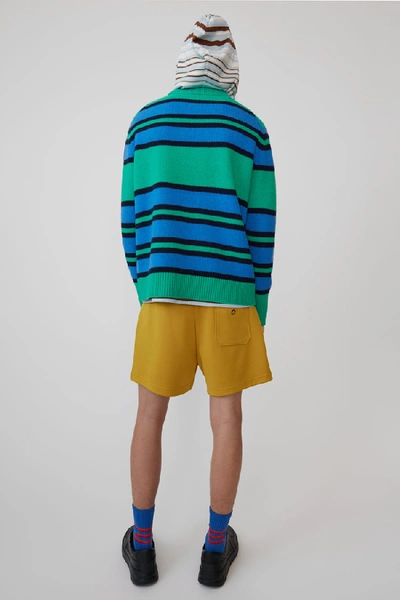Shop Acne Studios Knit Sweater Green Multicolor