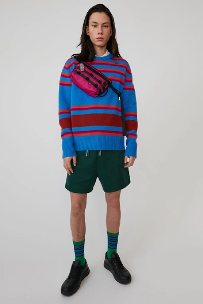 Shop Acne Studios Knit Sweater Blue Multicolor
