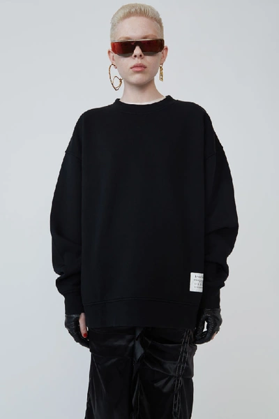 Shop Acne Studios Crewneck Sweatshirt Black