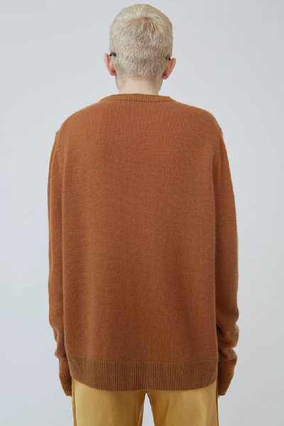 Shop Acne Studios Two-tone Crewneck Sweater Brown/pink