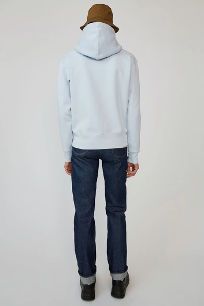 Shop Acne Studios Ferris Zip Face Ice Blue In Hooded Sweatshirt