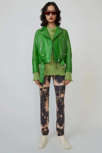 Shop Acne Studios Biker Jacket Electric Green