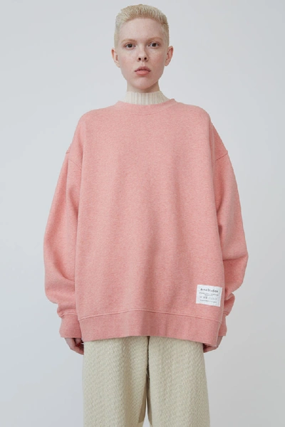 Acne Studios Crewneck Sweatshirt Pink Melange | ModeSens