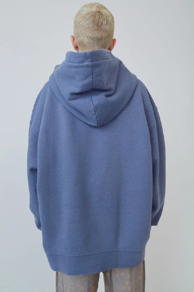 Shop Acne Studios Hooded Sweatshirt Blue Melange