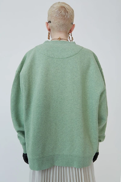 Shop Acne Studios Crewneck Sweatshirt Green Melange