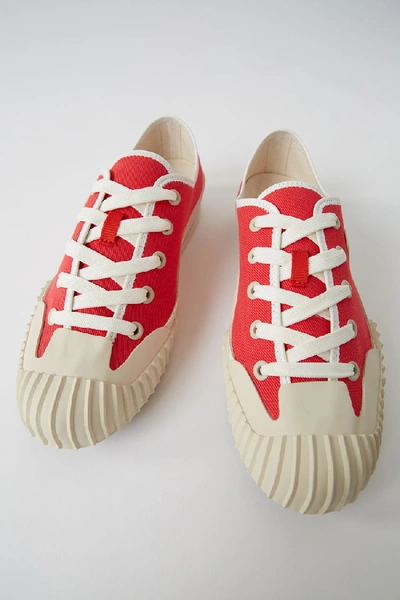 Shop Acne Studios Tennis Sneakers Coral Red