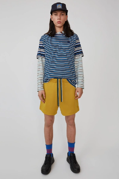 Shop Acne Studios Relaxed Fit Short Amber Yellow