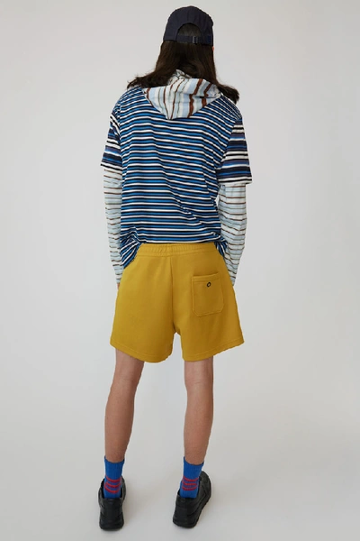 Shop Acne Studios Relaxed Fit Short Amber Yellow