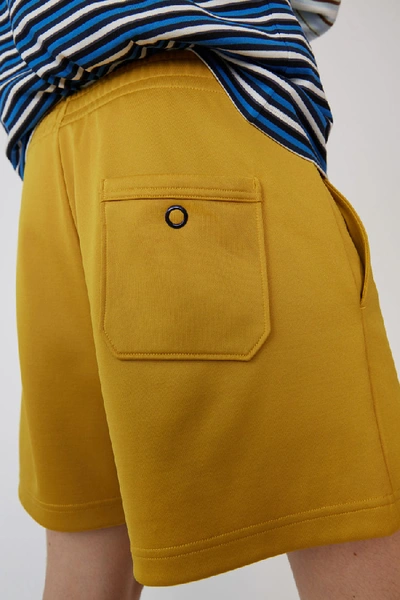 Shop Acne Studios Relaxed Fit Short Amber Yellow