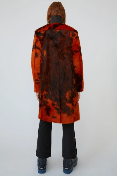 Shop Acne Studios Cowhide Coat Orange/brown