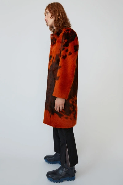 Shop Acne Studios Cowhide Coat Orange/brown