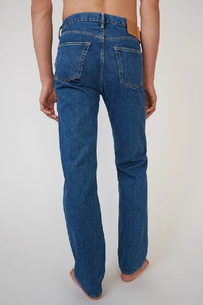 Shop Acne Studios Classic Fit Jeans In Dark Blue