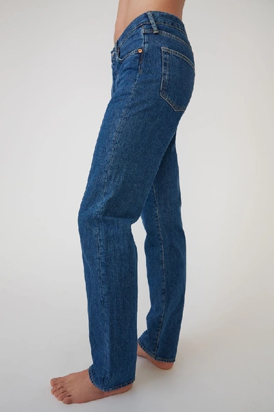Shop Acne Studios Classic Fit Jeans In Dark Blue