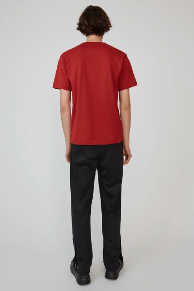 Shop Acne Studios Nash Face Brick Red In Classic Fit T-shirt