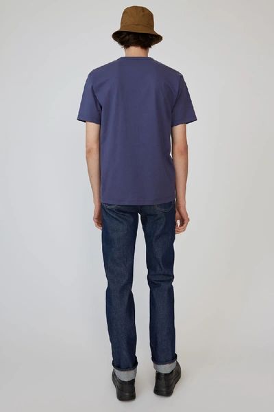 Shop Acne Studios Nash Face Denim Blue In Short Sleeved T-shirt