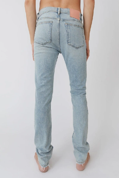 Shop Acne Studios North Marble Wash Indigo Blue In Skinny Fit Jeans