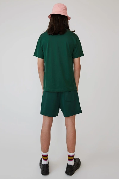 Shop Acne Studios Nash Face Dark Green In Classic Fit T-shirt