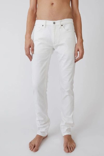 Shop Acne Studios Max White White In Low-rise Slim Jeans