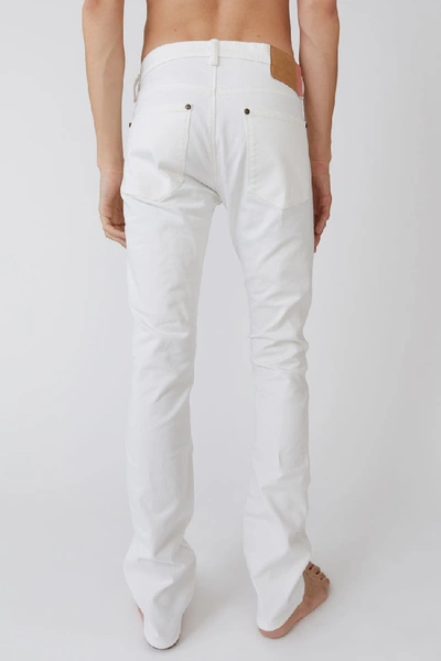 Shop Acne Studios Max White White In Low-rise Slim Jeans