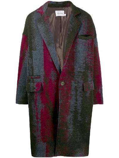 Shop The Silted Company Aloah Faded Single-breasted Coat In Forest /violet