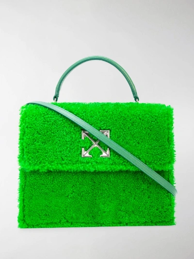 Shop Off-white 2.8 Jitney Furry Bag In Green