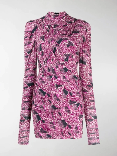 Shop Isabel Marant Jisola Fitted Dress In Pink