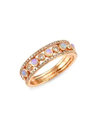 Shop Astley Clarke 14k Rose Gold, Diamond & Opal Eternity Ring