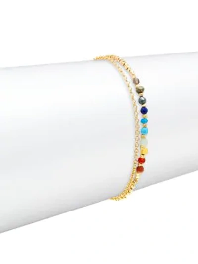 Shop Astley Clarke 14k Yellow Gold Vermeil & Multi-stone Dual-chain Bracelet