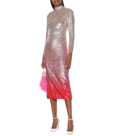 Shop Temperley London Opia Sequined Dress In Pink