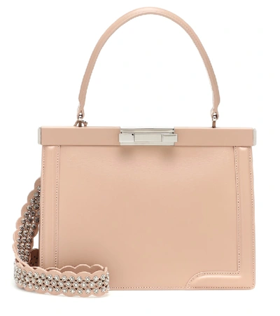 Shop Alaïa Cecile 26 Leather Shoulder Bag In Pink