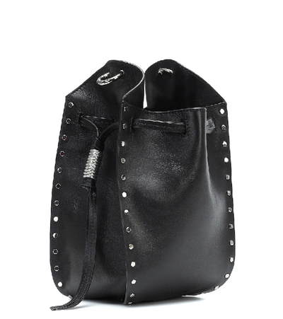 Shop Isabel Marant Radja Leather Bucket Bag In Black
