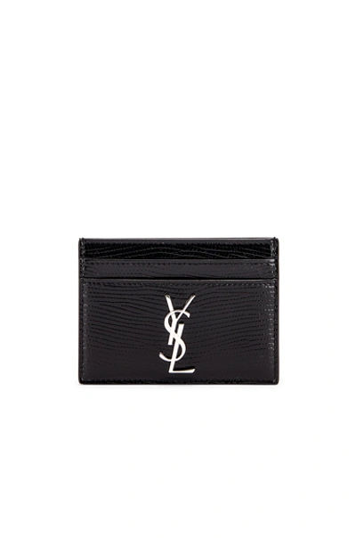 Shop Saint Laurent Monogramme Card Case In Black