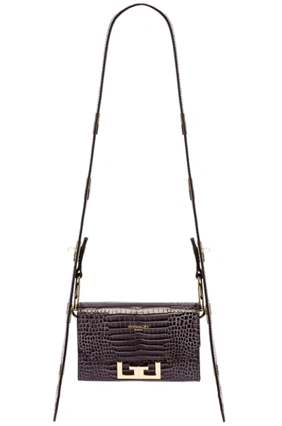 Shop Givenchy Nano Eden Crocodile Embossed Leather Bag In Storm Grey