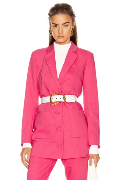 Shop Grlfrnd Jeane Suit Jacket In Bright Pink