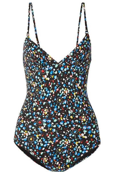 Shop Stella Mccartney Printed Swimsuit In Blue