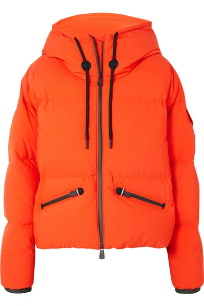 Shop Moncler Airy Oversized Quilted Down Ski Jacket In Orange
