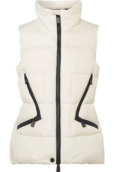 Shop Moncler Atka Quilted Down Ski Vest In White
