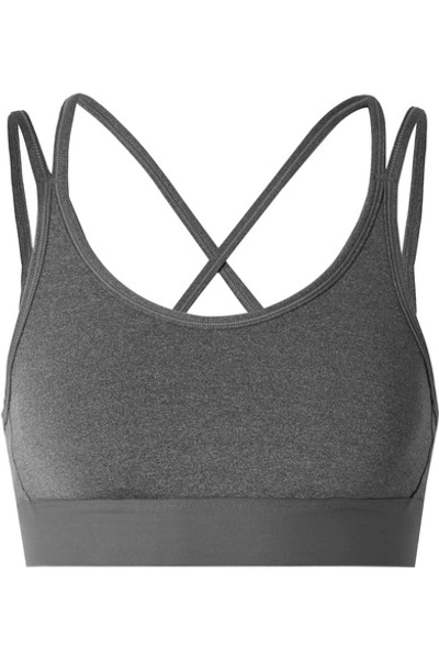 Shop Tory Sport Stretch-jersey Sports Bra In Dark Gray