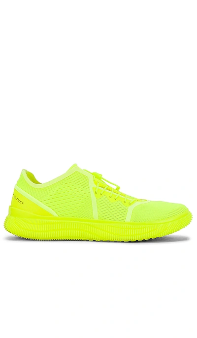 Shop Adidas By Stella Mccartney Pureboost Trainer Sneaker In Solar Yellow & Cream White