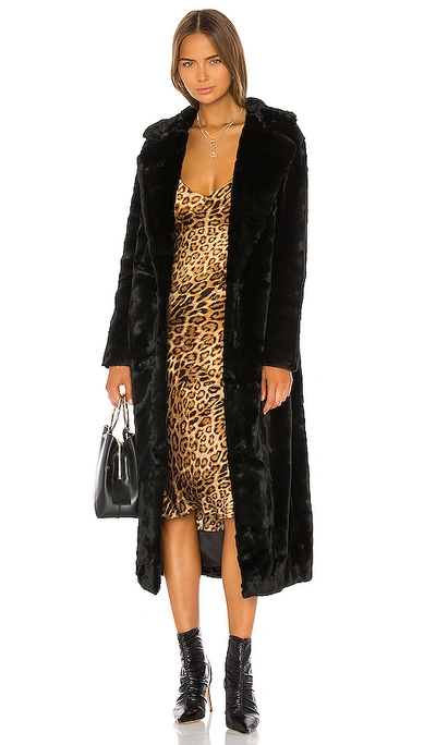Unreal Fur The Black Bird Coat In Black