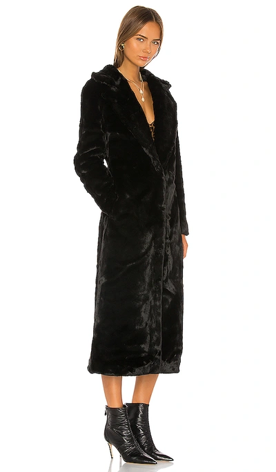 Unreal Fur The Black Bird Coat In Black