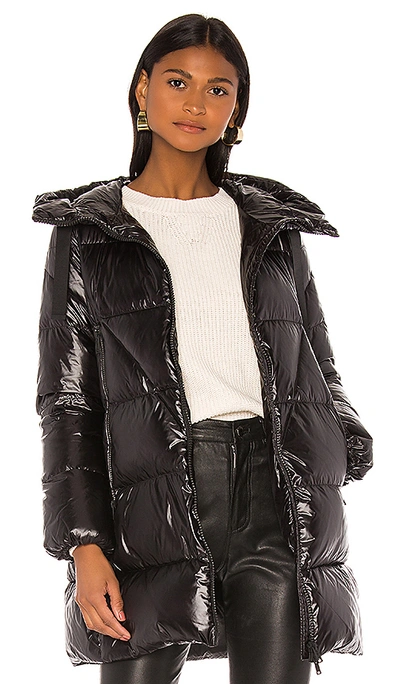 Shop Add Hooded Down Jacket In Black