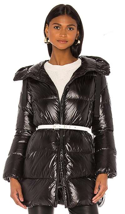 Shop Add Hooded Down Jacket In Black