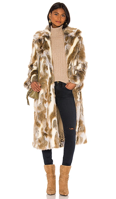 Shop Nili Lotan Faux Fur Simon Coat In Coyote