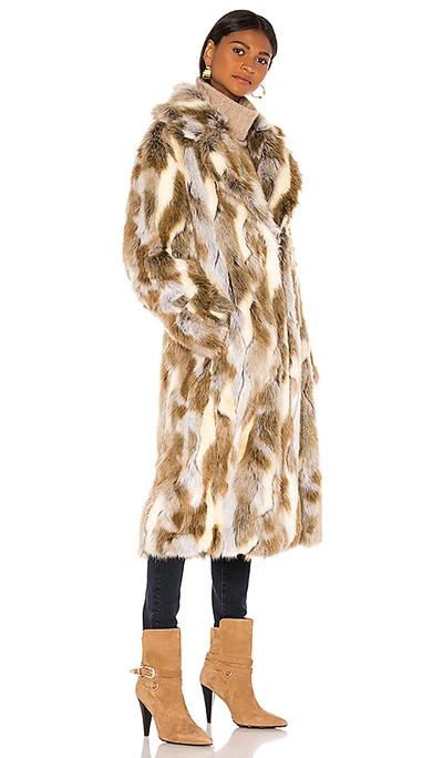 Shop Nili Lotan Faux Fur Simon Coat In Coyote