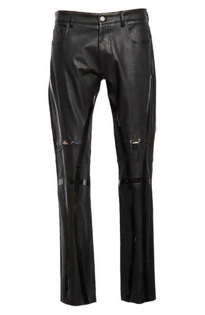 Shop Alyx Gaiter Leather Pants In Black